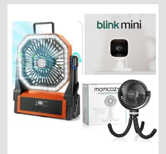 Pool Fountain, Earbuds, Fans, Security Camera, Cables & More