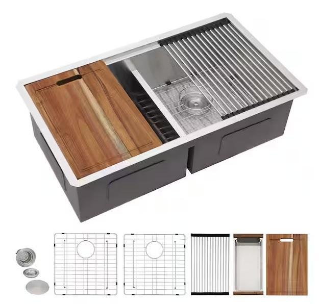 Plumbing- Fulorni Workstation Sink, KeonJinn, SINKOLOGY, Eridanus, Swiss Madison, Croydex, Everbilt - Est Retail $1,763