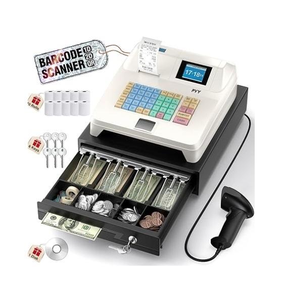 PYY Small Businesses Cash Register, KUIPERAUTO Pair Black Heated Towing Mirrors, AMERISUN Snow Blower - MSRP $1,305