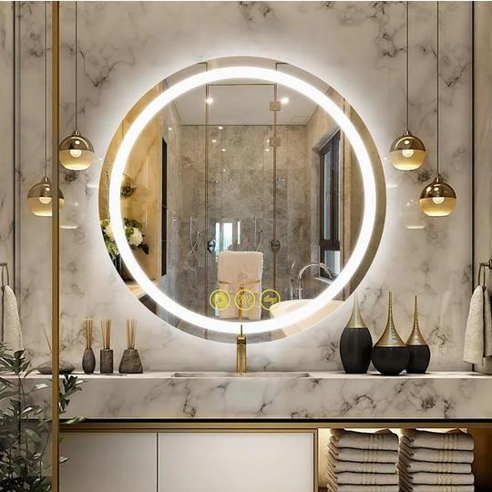 Brio Lighting ANE008 Frameless Bathroom Wall Mirror - MSRP $665