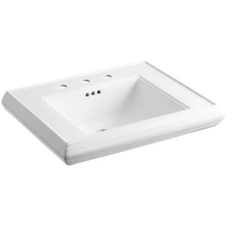 Kohler K-2259-8-0 Fireclay Pedestal Bathroom Sink - MSRP $915