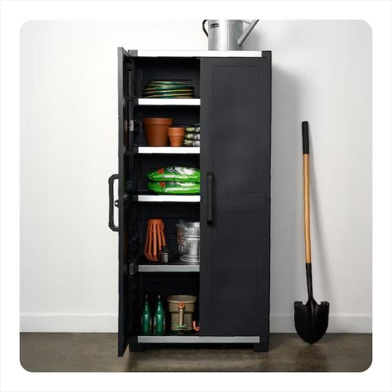 Keter Plastic Garage Cabinet, Craftsman Pancake Compressor, Badger Garbage Disposal - MSRP $2,332