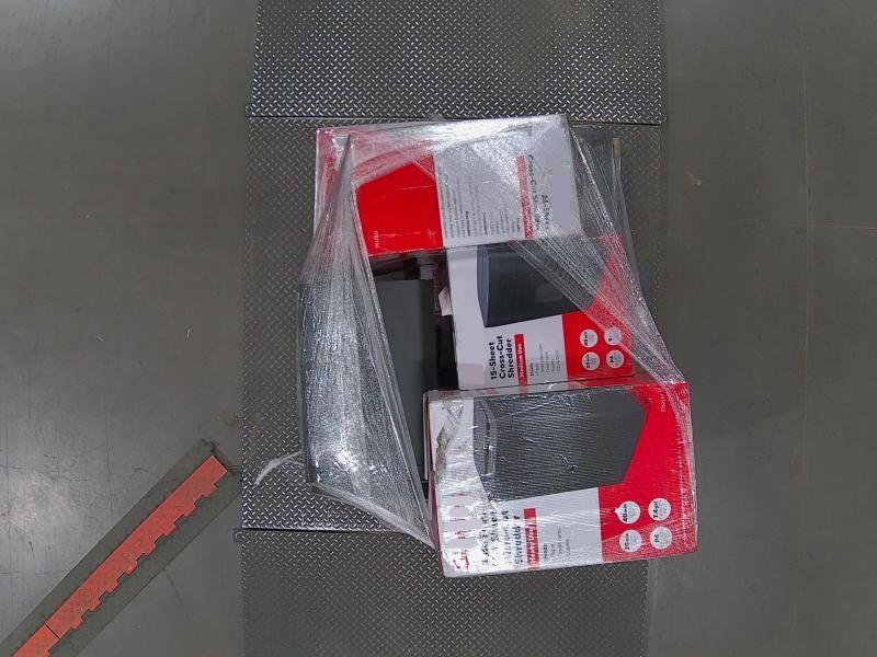 General Merch - Micro-Cut & Cross-Cut Multi-Media Shredders, Safco Onyx Monitor Stand - MSRP $2,174