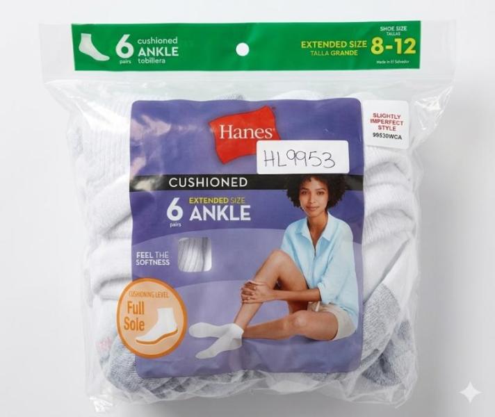 Hanes Women's Quarter Socks and Hanes Womens No Show Socks - MSRP $19,440