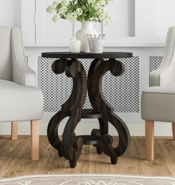 Housewares - Dining Chairs, Bethel Solid Wood Pedestal End Table, Lovetro Swivel 25.8"H Counter Stool - MSRP $2,840