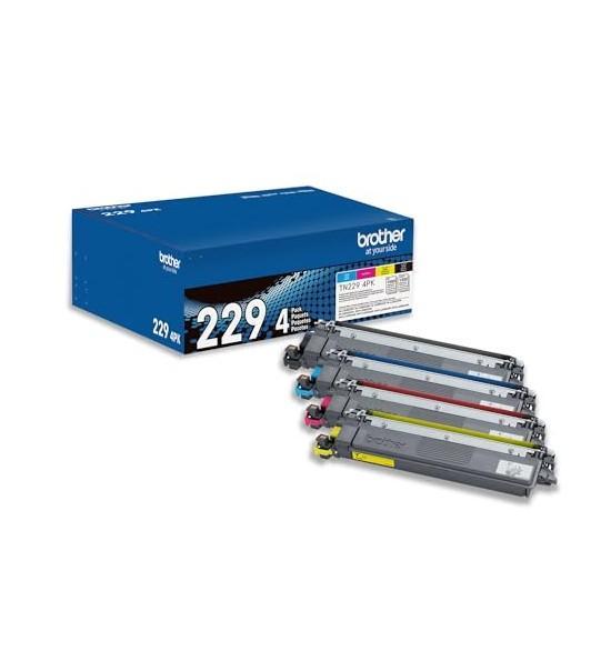 Brother TN229 4-Pack Standard-Yield Toner Cartridges - Black/Cyan/Magenta/Yellow - MSRP $289