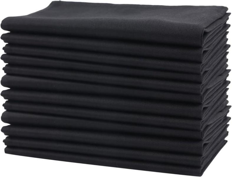 Cotton Twill Cloth Napkins BLACK size 18x18 MSRP- $12,960