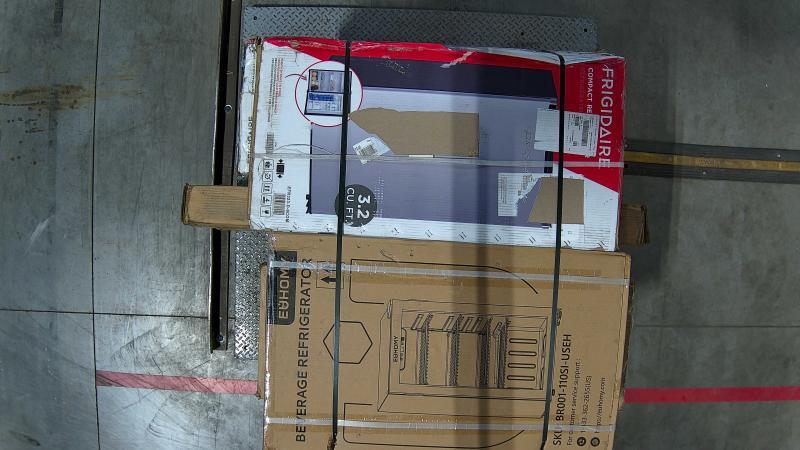 Salvage General Merch - Adore Decor Brookline TV Stand Cabinet, Frigidaire Mini Fridge, Patio Umbrella - MSRP $4,267