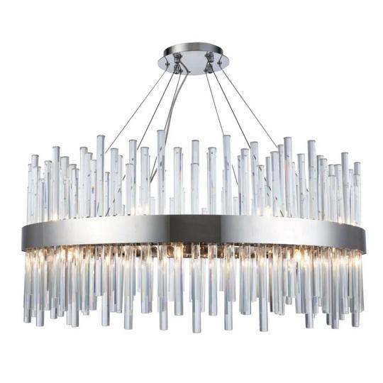 Elegant Lighting 3000D32C Crystal Drum Chandelier - MSRP $1,342