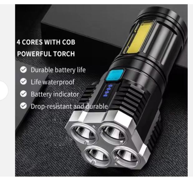 New Bulk Lot of 150 Spotlight Four Eye Tactical Flashlights $7500