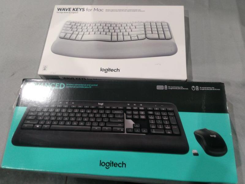 Logitech Wave Keys Keyboard, Logitech MK540 Wireless Keyboard & Mouse Combo - MSRP $107