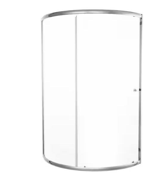 Plumbing - Delta 38inWx70inH Round Sliding Framed Corner Shower Enclosure & More - Est Retail $1,274 -1plt