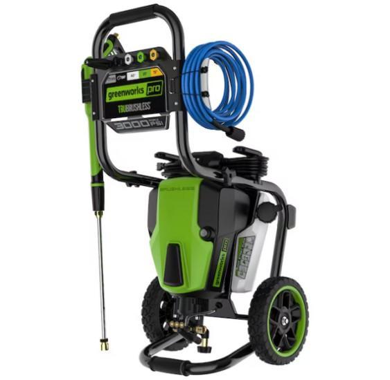 Greenworks Pressure Washer, Whirlpool Water Softener, Allen & Roth Fireplace Media Mantel - MSRP $5,983