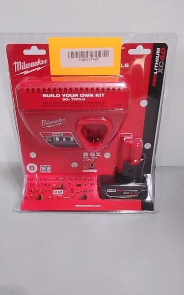 Milwaukee M12 12V Lithium-Ion XC Battery Pack 4Ah & Charger Starter Kit - MSRP $119