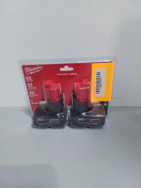 Milwaukee M12 12V Lithium-Ion XC Extended Capacity 3.0Ah Battery Pack 2pk - MSRP $79