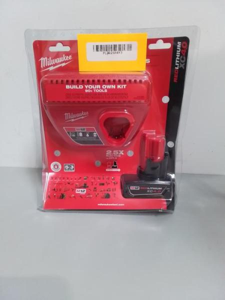 Milwaukee M12 12V Lithium-Ion XC Battery Pack 4.0Ah & Charger Starter Kit - MSRP $119