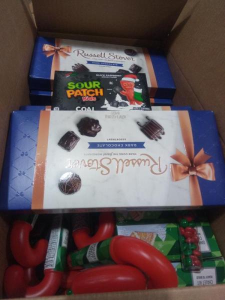 Grocery - Assorted Christmas Candy, Godiva Chocolate Stars, OLIPOP Prebiotic Soda Pack Cherry Colas - MSRP $7,767