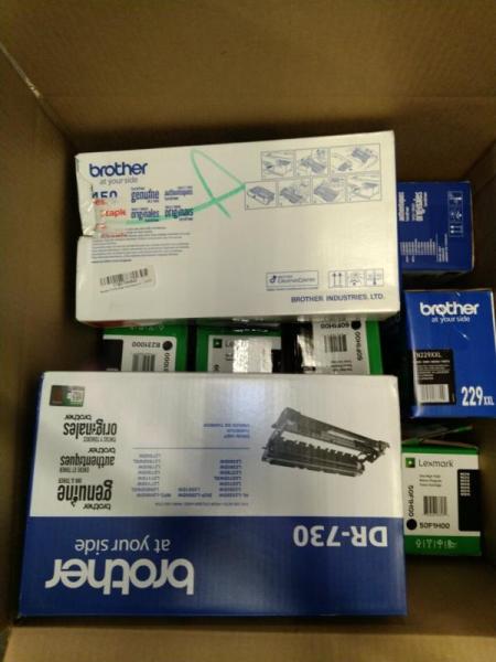 Printer Accessories - Lexmark Toner, Brother Imaging Drum, Brother Drum Kit, Assorted Printer Ink - MSRP $2,502