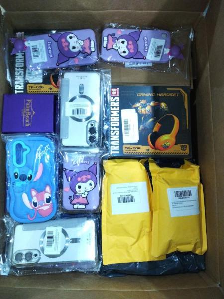 General Merch - Cartoon Kuromi Cellphone Case, IJoy Wireless Headphones, Lexmark Color Ink Cartridges - MSRP $1,062