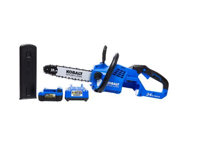 General Merchandise - Kobalt Chainsaw Battery Included, Quoizel Saint Wall Light - MSRP $2,782