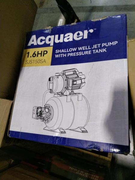 Acquaer Shallow Well Pump, 9FT Bounce House, Brother Sewing & Embroidery Machine - MSRP $3,515
