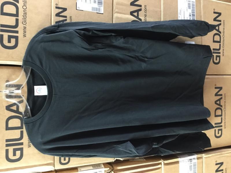 48 New Menâs Delta Apparal Pro Weight Long Sleeve Black T-Shirt Large