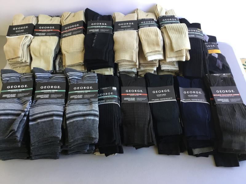 210 Pair (70 Packs) Menâs George Socks Variety Style & Color