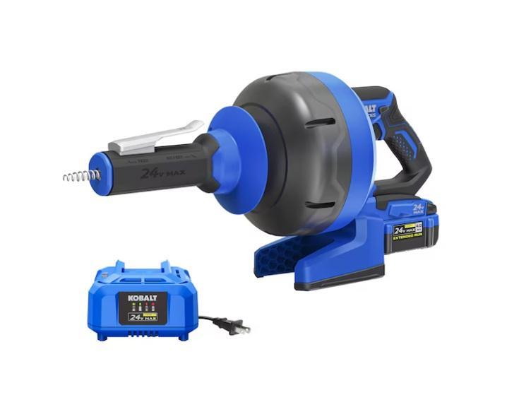 General Merchandise- Kobalt Cordless Machine Augers, Primo Bottom Load Black Water cooler - MSRP $2,488