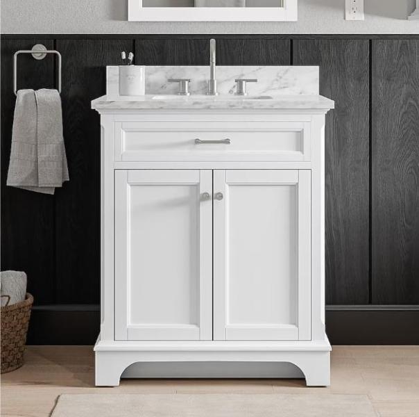 General Merchandise- allen + roth Single Sink Bathroom Vanity, Master Forge Gas Fireplace Logs - MSRP $2,672