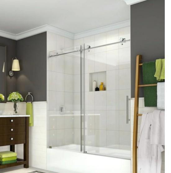 Aston TDR984EZ-SS-60-10 Coraline Frameless Tub Door - MSRP $893
