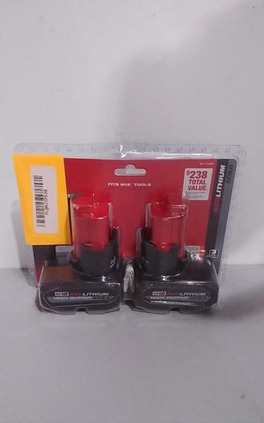Milwaukee M12 12V Lithium-Ion XC High Output 5 Ah Battery (2-Pack) - MSRP $119