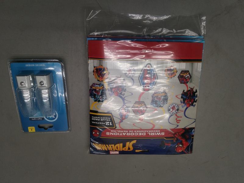 Home - Total Home Automatic Night Lights & Marvel Spiderman Spiral Decorations - MSRP $1,914