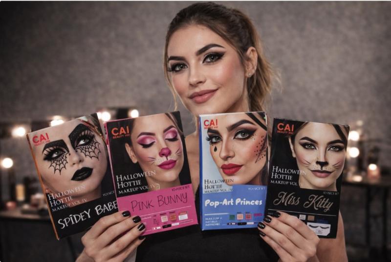 72 Pcs Of Markup Set Halloween Hottie Costume Make Up Kit for Adults