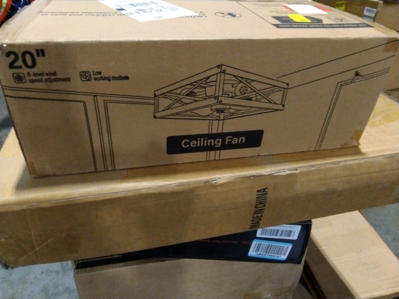 Daakro Audio Amplifier, Lediary Caged Ceiling Fan, Awsum Tumbling Mat - MSRP $2,160