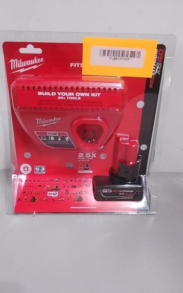 Milwaukee M12 12V Lithium-Ion XC Battery Pack 4Ah & Charger Starter Kit - MSRP $119