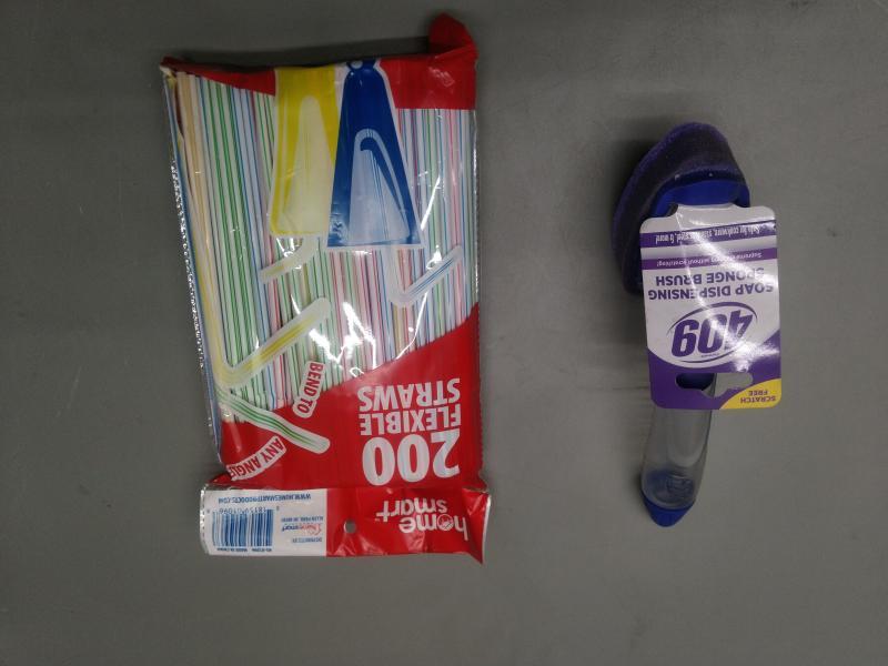 General Merchandise - Home Smart Flexible Plastic Straws & 409 Soap Dispensing Sponge Brushes - MSRP $2,076