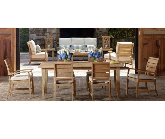 Truckload - Housewares - Rectangle Outdoor Extendable Farm Table, Byer 95'' Leather Tuxedo Arm Sofa - MSRP $58,053