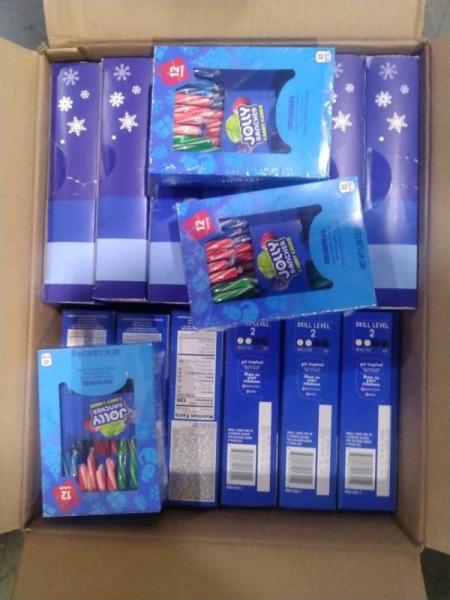 Grocery - Pagasa Gingerbread House Kit, Lindt Santa's Sleigh, Oreo Hot Chocolate Bomb - MSRP $9,922