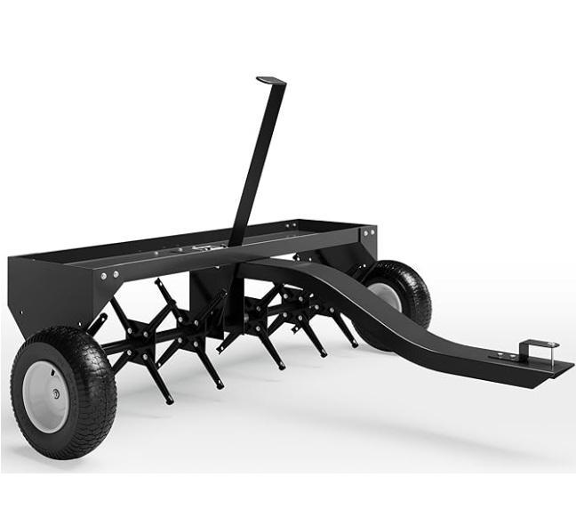 KYBOLT 40in Tow Behind Lawn Tractor Plug Aerators, Shintenchi Bookshelves, YITAHOME 96x48x24in Garden Kit - MSRP $1,420