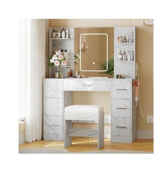 Garvee Makeup Vanity w/Mirror, LawnMaster Electric Lawn Mower, CRAFTSMAN VERSASTACK 30gal Rolling Tool Chest -MSRP $919