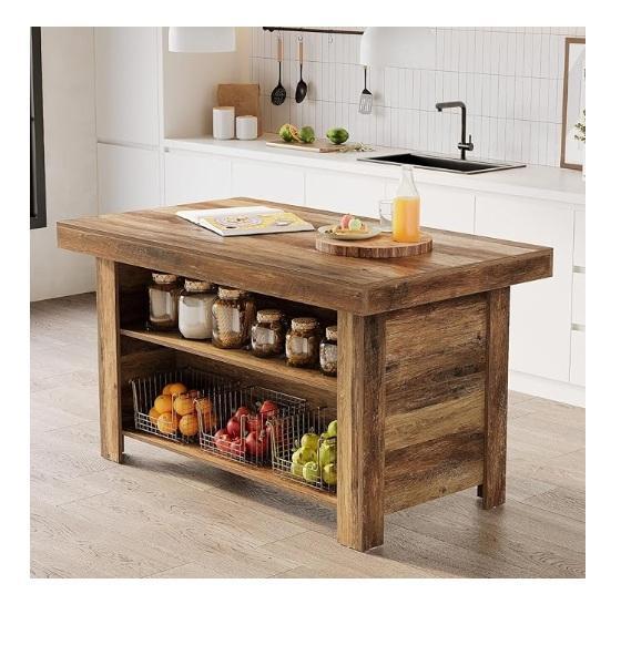 LITTLE TREE 55in Kitchen Island, Bellemave Twin Size Montessori Floor Bed, VEVOR AB Workout Machine - MSRP $1,919