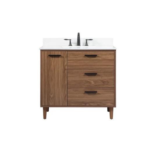 Elegant Lighting VF47036WB-BS Vanity Set - MSRP $1,106