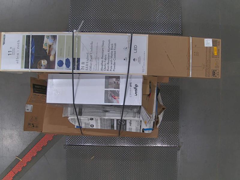 Allen+Roth 11ft Aluminum Navy Cantilever Patio Umbrella, Whirlpool Central House Water Filtration System - MSRP $2,621