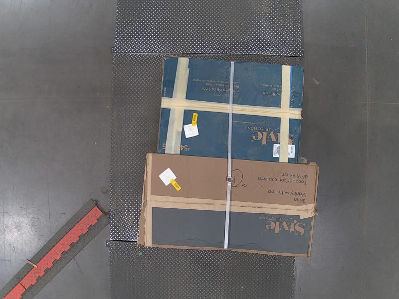 Style Selections Cauley 36in True White Single Sink Bathroom Vanity, Morriston 30in Undermount Sink Vanity -MSRP $2,430