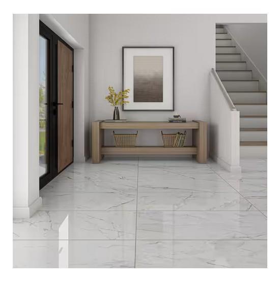 Kesler Marble Avorio 24 in. x 48 in. Polished Porcelain Floor and Wall Tile - Est Retail $1,253