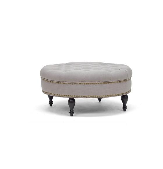 Home Decor - Baxton Studio Palfrey Solid Round Tufted Ottoman, HDX 5-Tier Shelving Units - Est Retail $561 -1plt