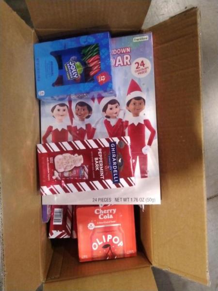 Grocery - Pagasa Gingerbread Village Kit, Whitman's Boxed Chocolate, Almond Roca Toffee Canister - MSRP $10,022