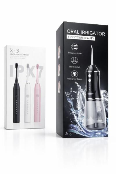 Oral Care Bundle Sonic Electric Toothbrush X3 and Portable Oral Irr