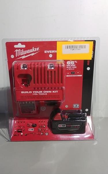 Milwaukee M18 18V Lithium-Ion XC Starter Kit w/One 5.0Ah Battery & Charger - MSRP $199