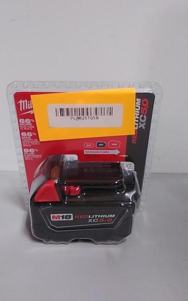 Milwaukee M18 18V 5.0Ah Lithium-Ion XC Extended Capacity Battery Pack - MSRP $169